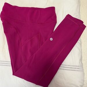 Magenta Lululemon Crop Leggings
